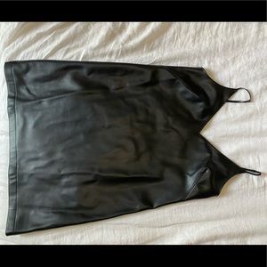 Aritzia Talula Faux Leather Shift Dress